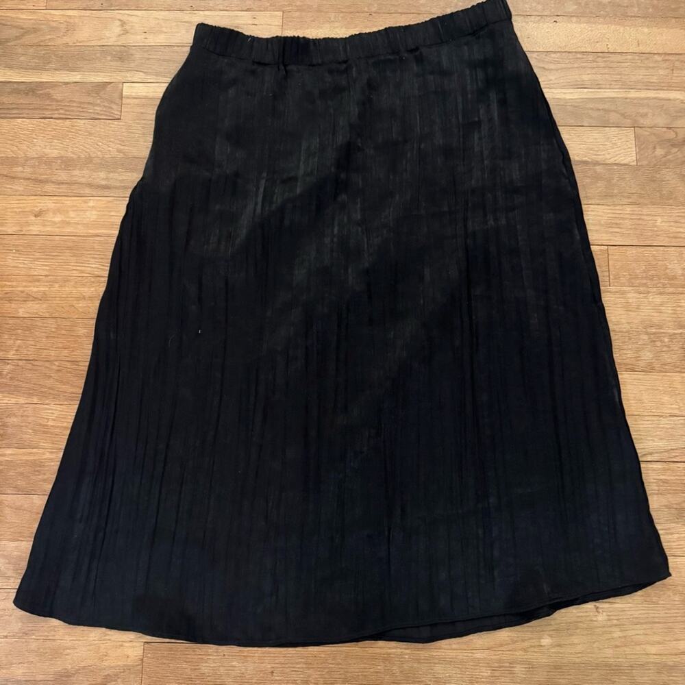 Alfani black pleated elastic waist maxi skirt size XL
b69